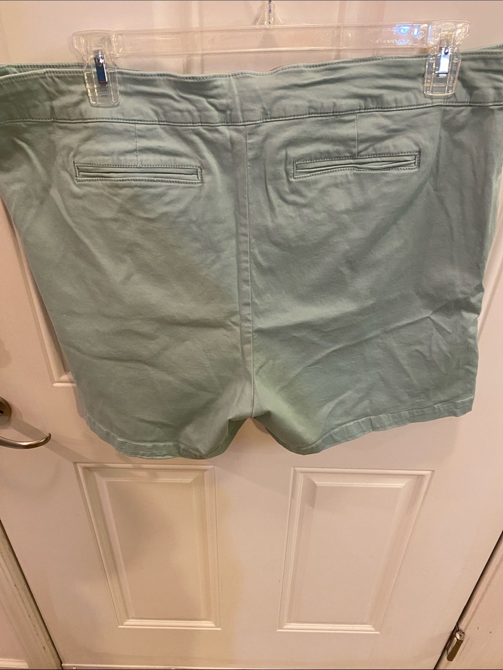 Women's Light Seafoam Cotton Bermuda Shorts - Picture 2 of 3